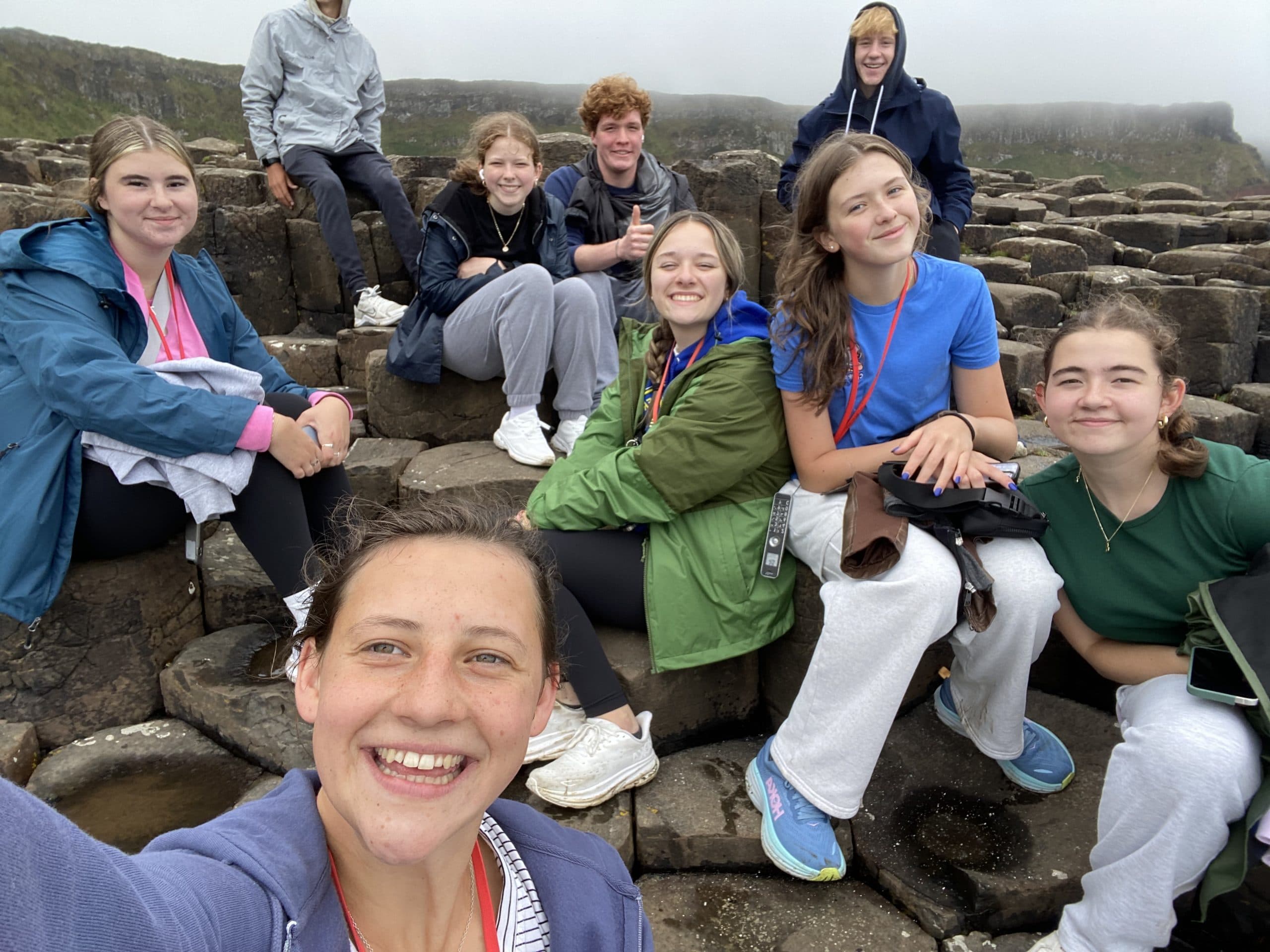 ILE students at the Giant's Causeway