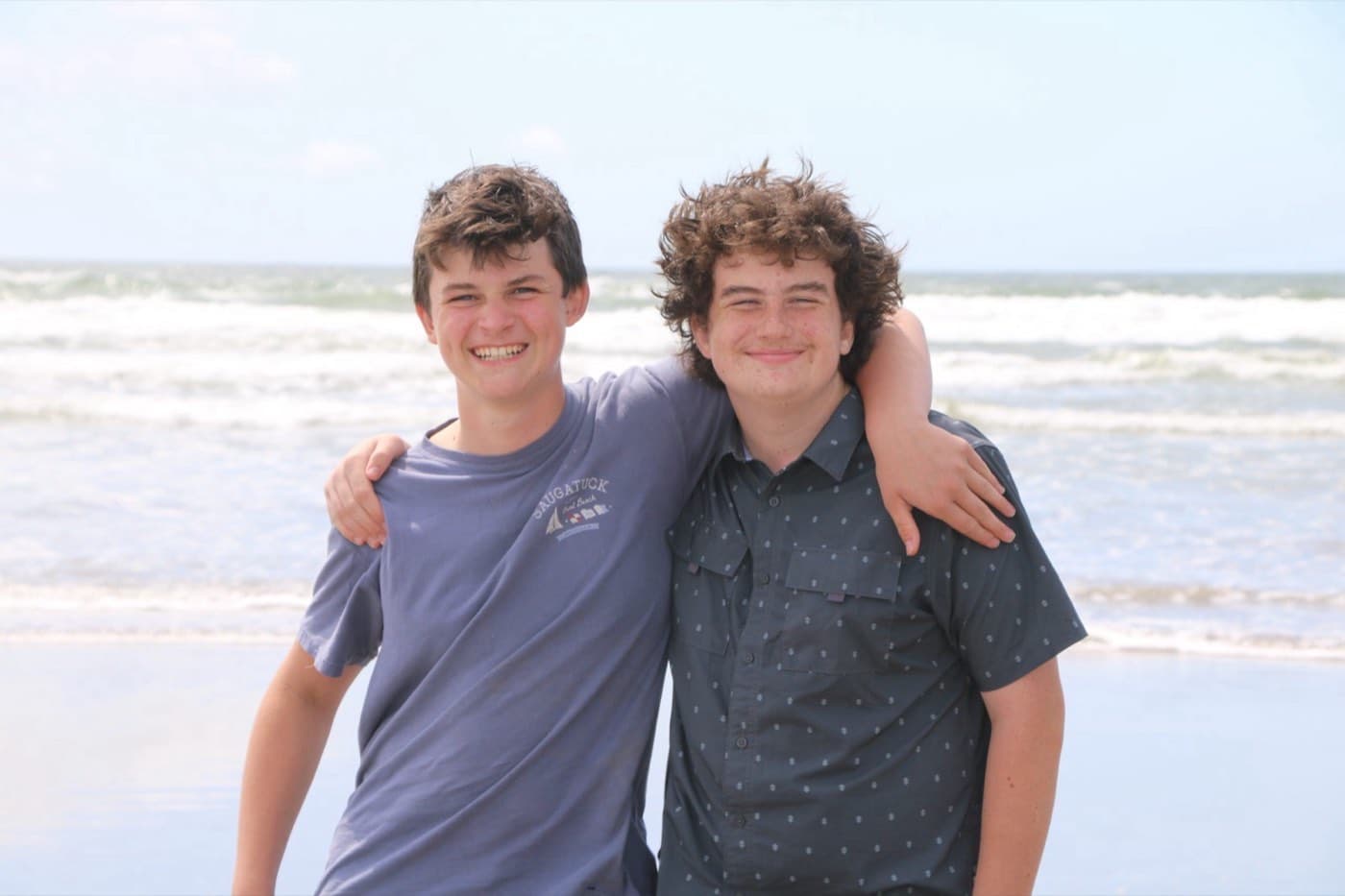 Joey and Liam at Inch Beach