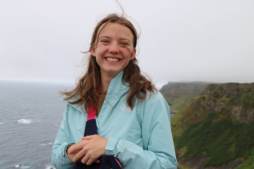 Joy S. at the Giant's Causeway